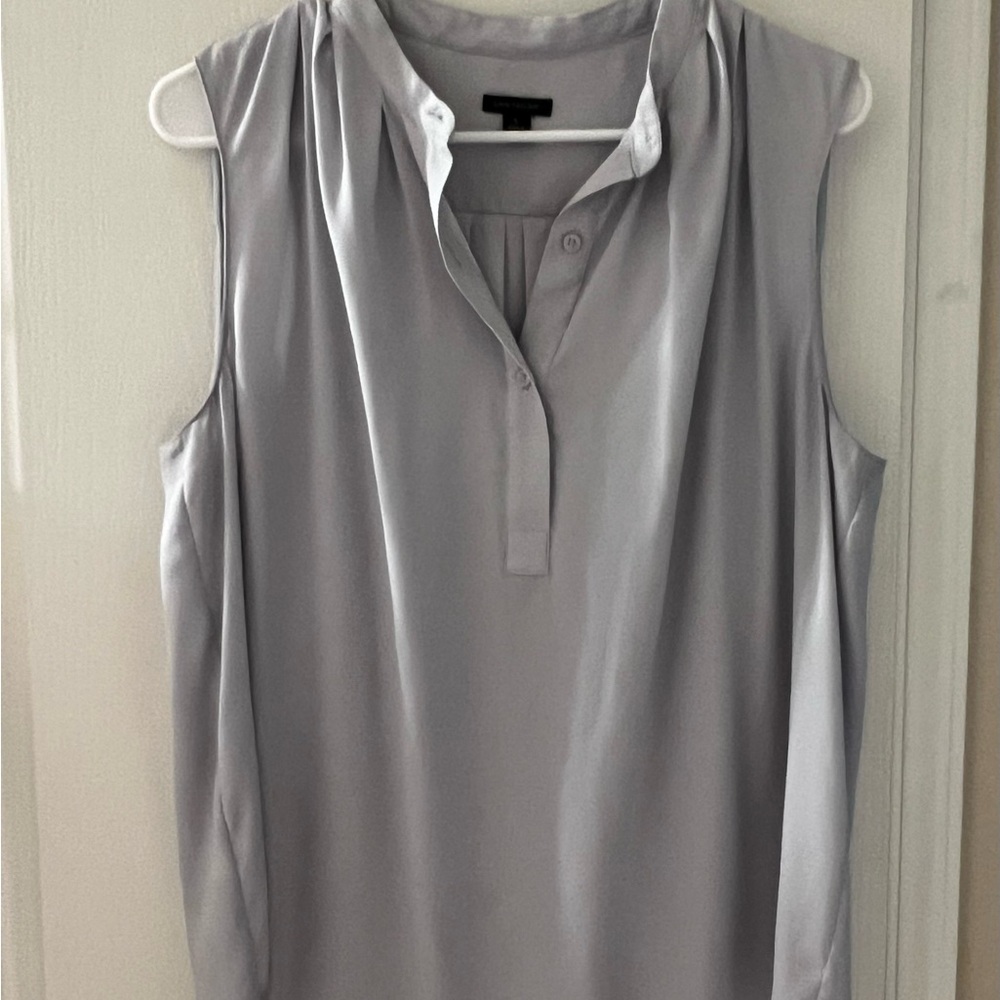 Ann Taylor Gray Sleeveless Blouse